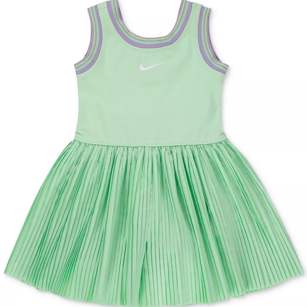 Nike Light Green Pleated Romper Athletic dress